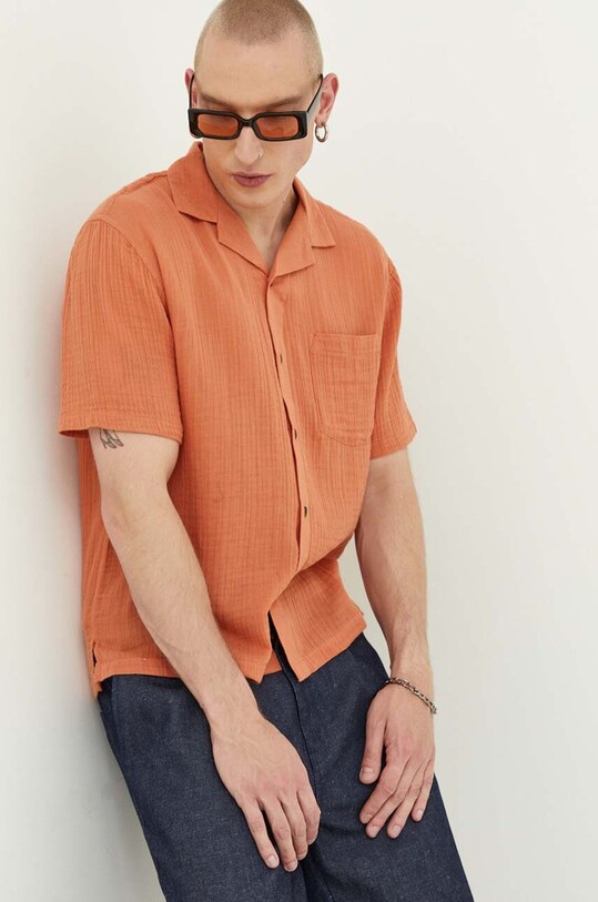 Abercrombie & Fitch koszula bawełniana bawełna niebieski KI125.3099.214