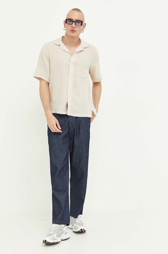 Košile Abercrombie & Fitch KI125.3099.400 béžová SS23