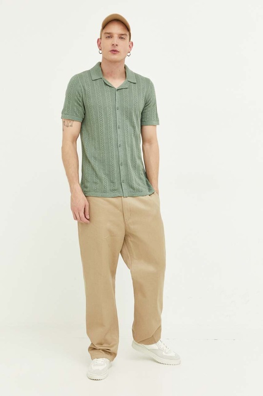 Πουκάμισο Hollister Co. KI320.3013.312 πράσινο SS23