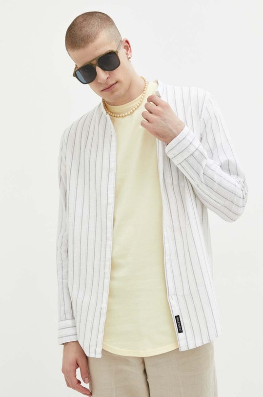 Hollister Co. koszula lniana regular biały KI325.3062.105