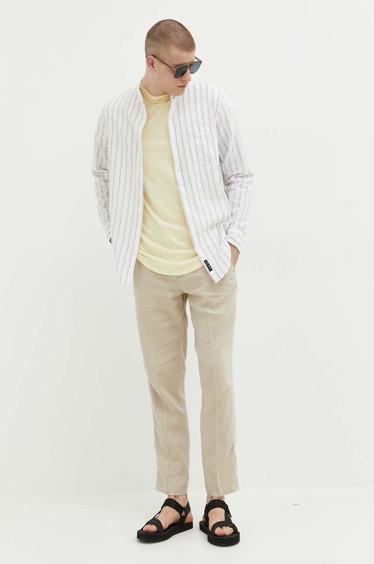 Hollister Co. koszula lniana KI325.3062.105 biały SS23