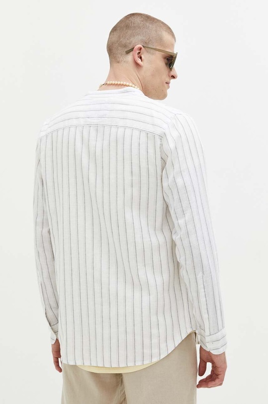 Odzież Hollister Co. koszula lniana KI325.3062.105 biały