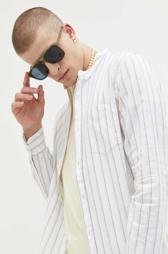 Hollister Co. koszula lniana biały KI325.3062.105