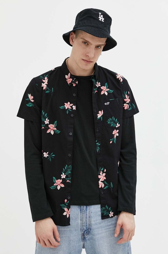 Πουκάμισο Hollister Co. μαύρο KI325.3071.918