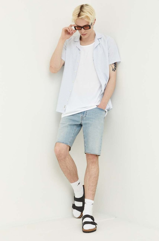 Odzież Hollister Co. koszula bawełniana KI325.3078.220 niebieski