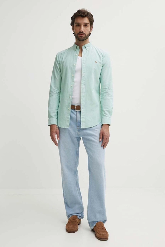 Polo Ralph Lauren cotton shirt 710792161 green AW24