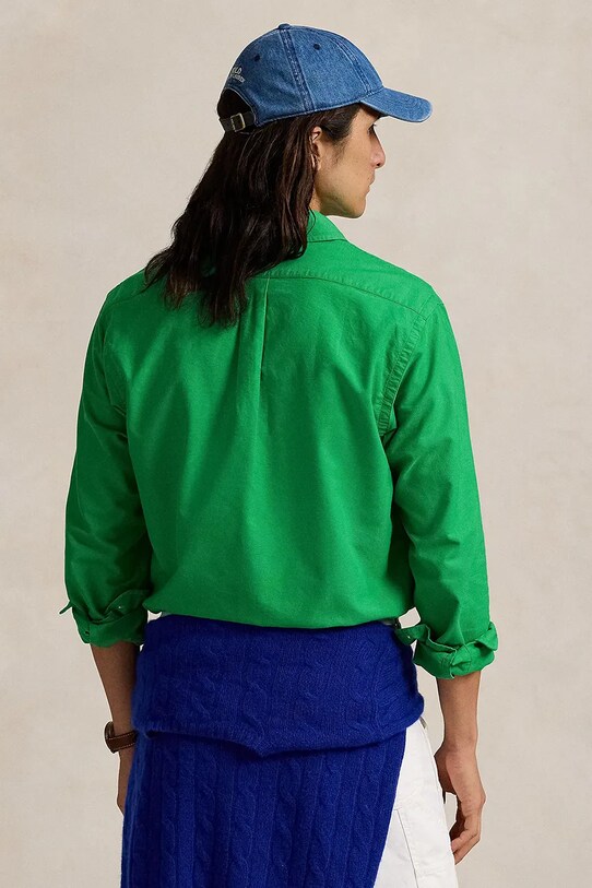 Polo Ralph Lauren koszula bawełniana 710792161 zielony AW24