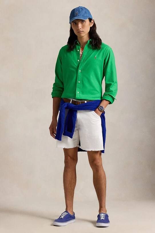 Odzież Polo Ralph Lauren koszula bawełniana 710792161 zielony