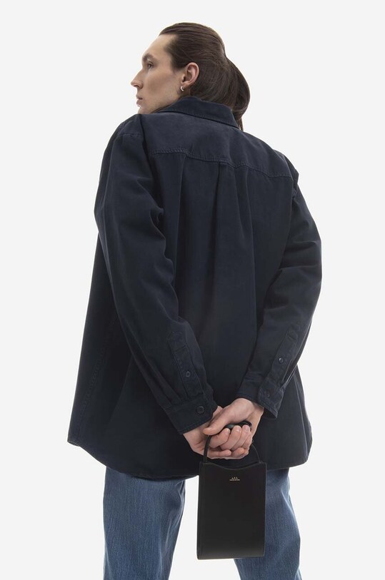 Clothing A.P.C. cotton shirt Mainline COFCI.M02778 navy