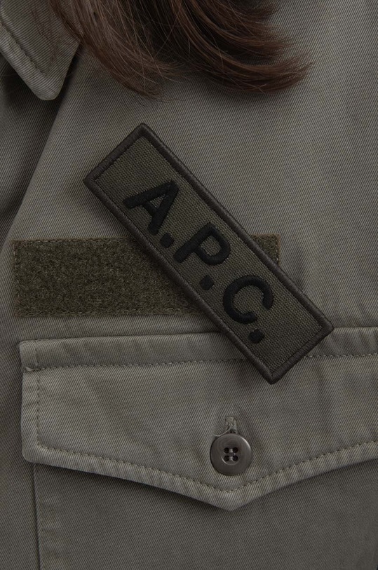 A.P.C. camicia in cotone Mainline COFCI.M02778 beige