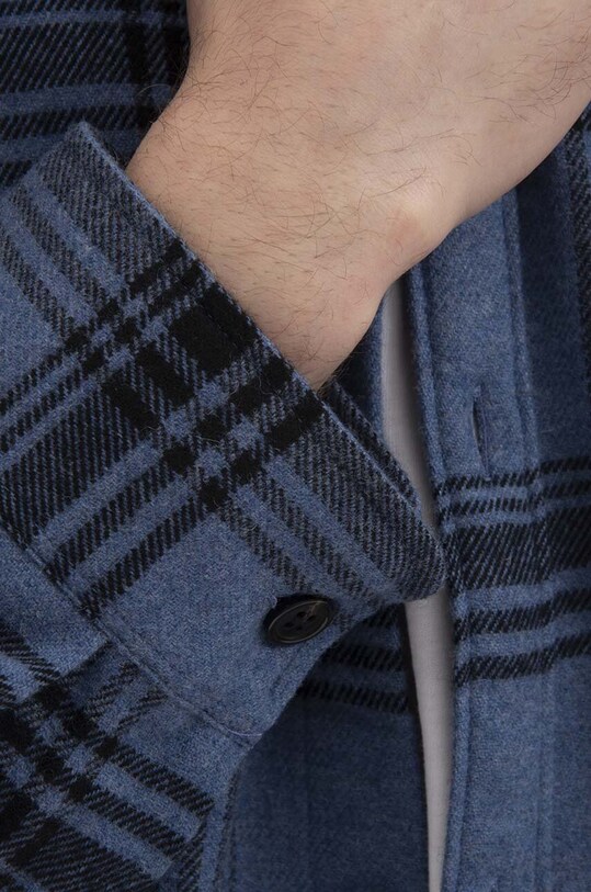 A.P.C. wool blend shirt blue WOAOQ.H02396