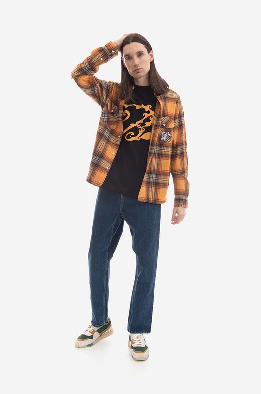 Риза с вълна Billionaire Boys Club Check Shirt B22417 ORANGE B22417 оранжев SS23