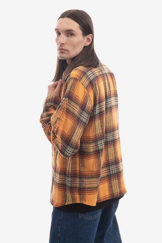 Одежда Рубашка с примесью шерсти Billionaire Boys Club Check Shirt B22417 оранжевый