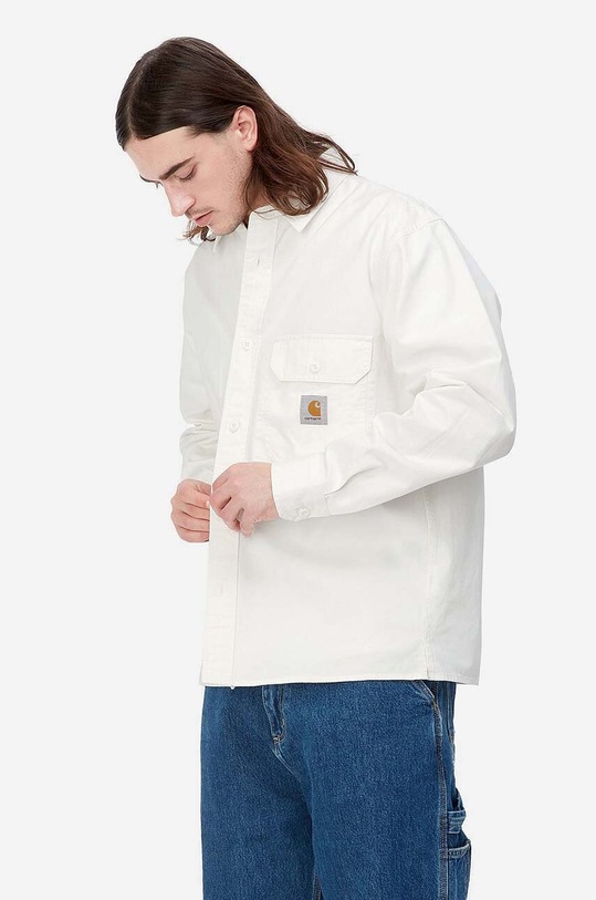 Carhartt WIP cotton shirt Reno Shirt Jac white I031447