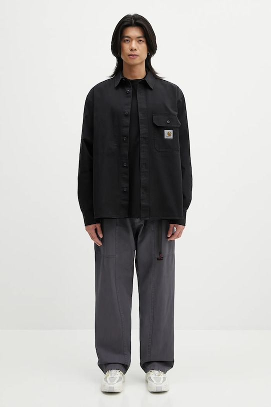 Carhartt WIP cotton shirt Reno Shirt Jac I031447 black