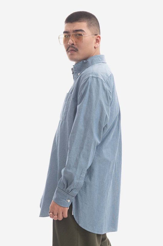 Clothing Engineered Garments cotton shirt Engineered Garments 19 Century BD 23S1A001.CV001 blue