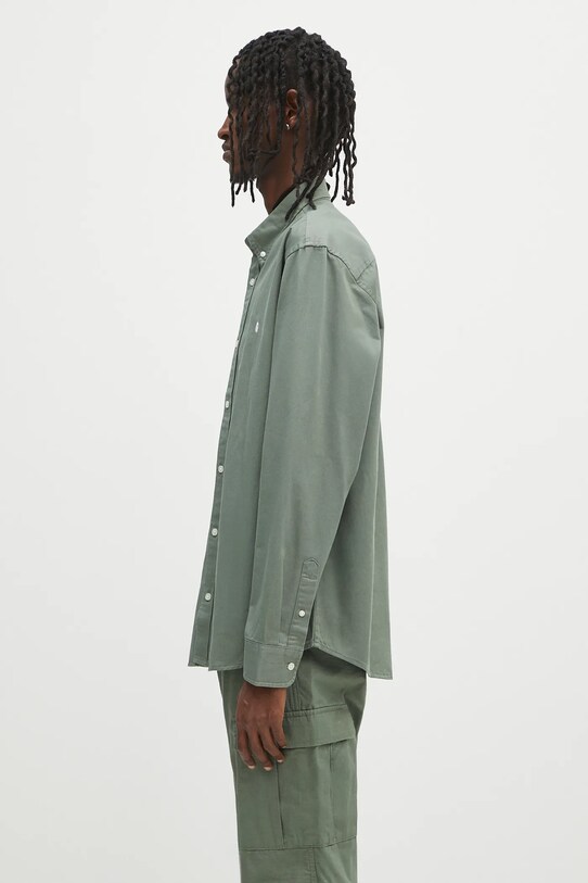 Βαμβακερό πουκάμισο Carhartt WIP L/S Madison Shirt I023339.22XXX πράσινο SS25