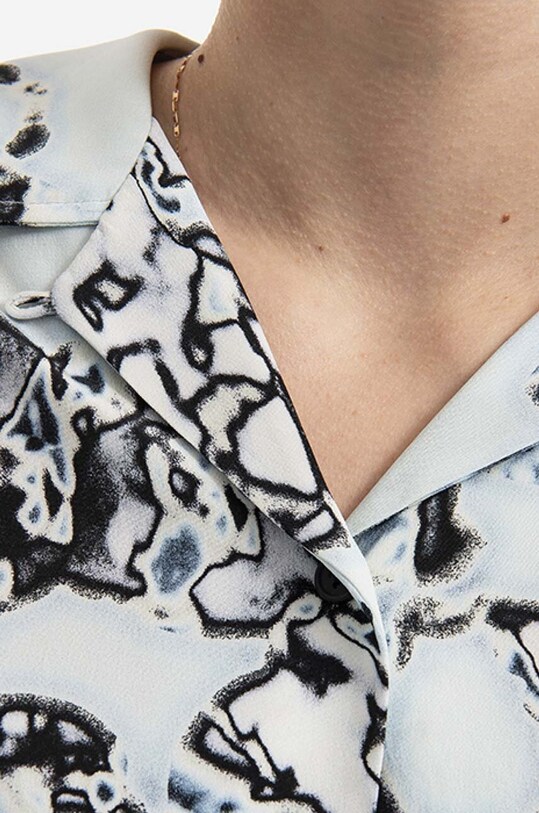 MCQ silk shirt Allover blue 668283RSB064138