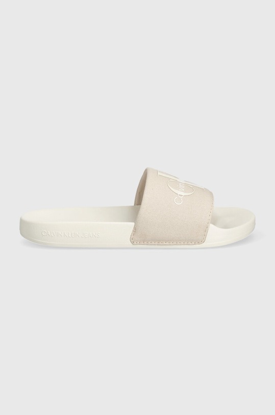 Calvin Klein Jeans papucs SLIDE MONOGRAM CO YW0YW00103 bézs NC24