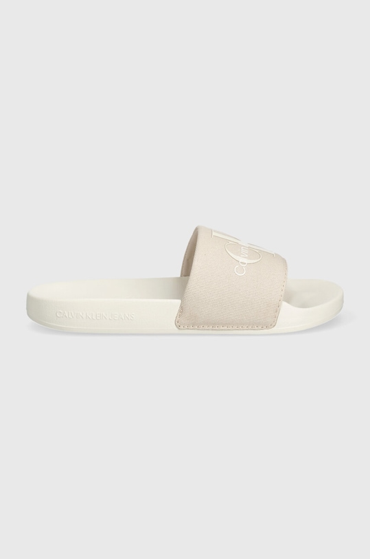 Pantofle Calvin Klein Jeans SLIDE MONOGRAM CO YW0YW00103 béžová NC24