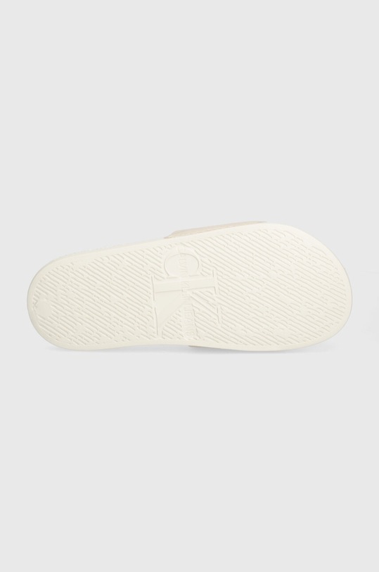 Calvin Klein Jeans papucs SLIDE MONOGRAM CO YW0YW00103 bézs