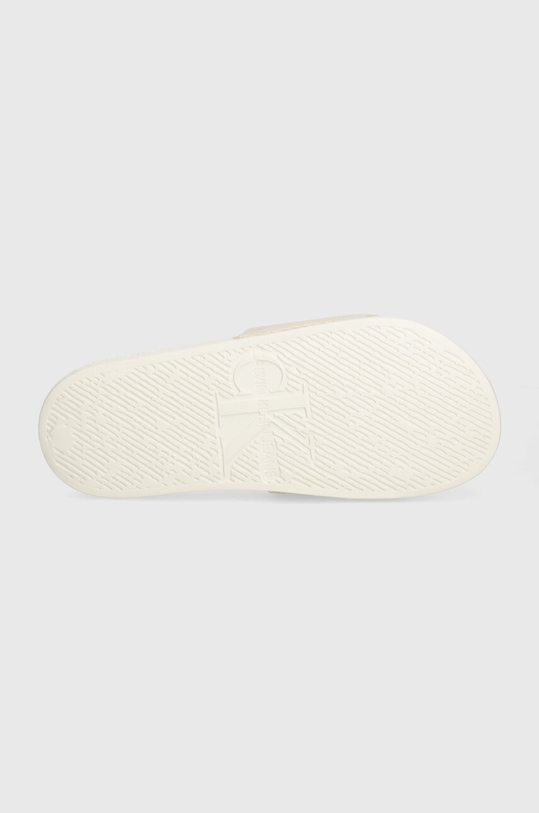 Pantofle Calvin Klein Jeans SLIDE MONOGRAM CO YW0YW00103 béžová