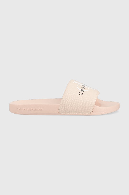 Šľapky Calvin Klein Jeans SLIDE MONOGRAM CO YW0YW00103 ružová NC24