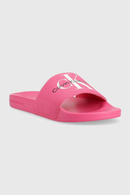 Calvin Klein Jeans klapki SLIDE MONOGRAM CO YW0YW00103 różowy NC24