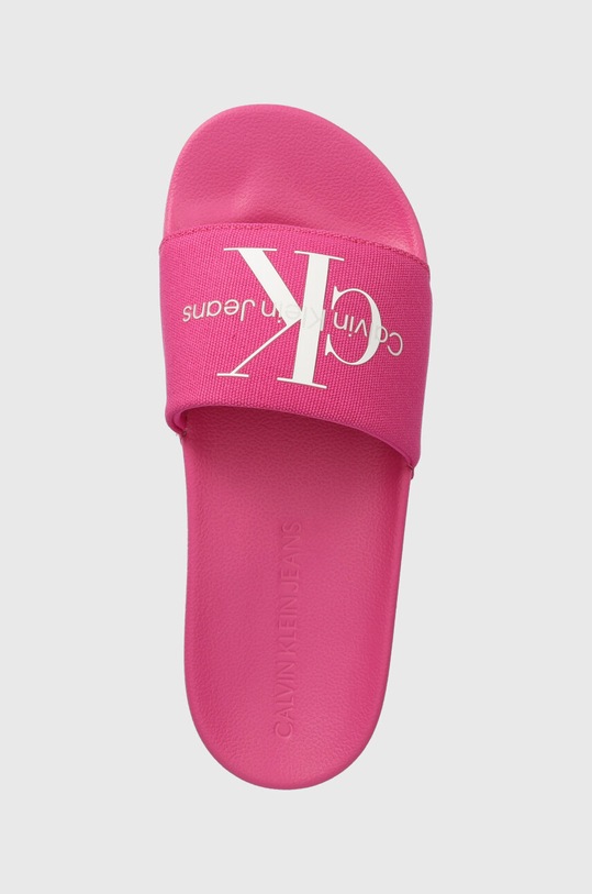 Παντόφλες Calvin Klein Jeans SLIDE MONOGRAM CO SLIDE MONOGRAM CO ροζ YW0YW00103