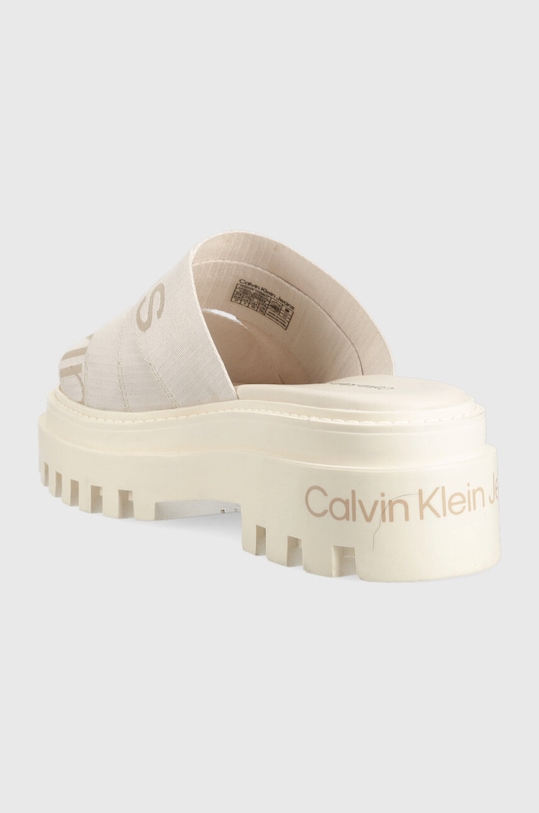 Obuwie Calvin Klein Jeans klapki TOOTHY COMBAT SANDAL WEBBING YW0YW00949 beżowy