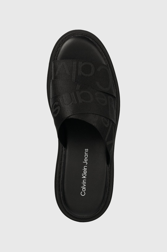 Calvin Klein Jeans klapki TOOTHY COMBAT SANDAL WEBBING czarny YW0YW00949
