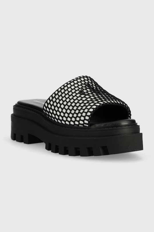 Шльопанці Calvin Klein Jeans TOOTHY COMBAT SANDAL OVER MESH YW0YW00950 чорний SS23