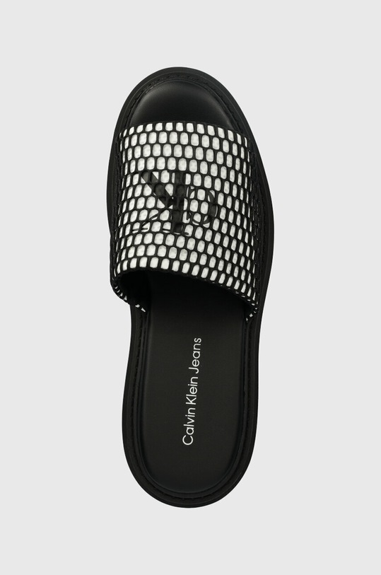 Шльопанці Calvin Klein Jeans TOOTHY COMBAT SANDAL OVER MESH чорний YW0YW00950