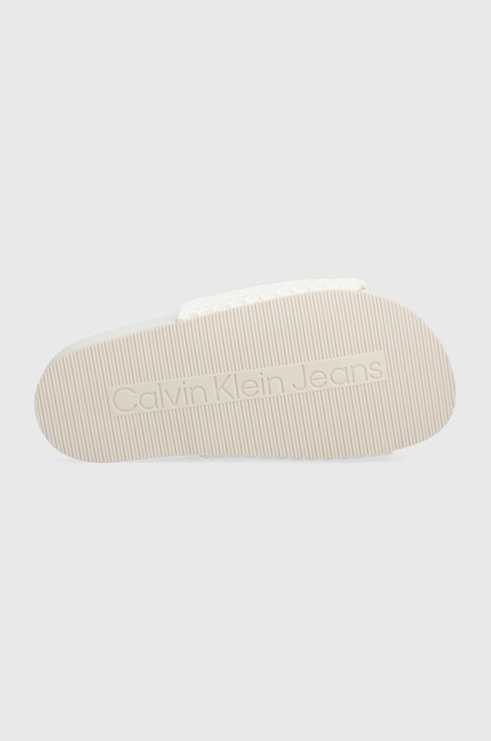 Παντόφλες Calvin Klein Jeans COMFORT SANDAL OVERSIZED MESH YW0YW00973 λευκό
