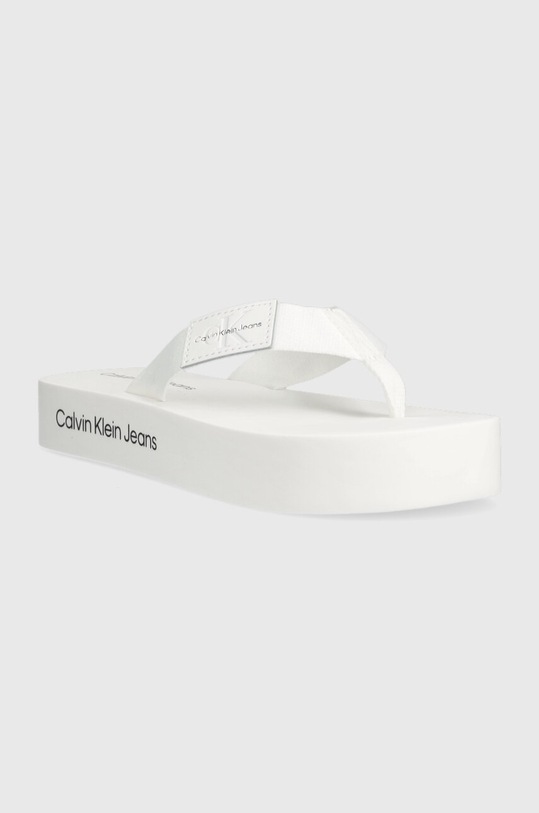 Calvin Klein Jeans japonki FLATFORM FLIPFLOP YW0YW00993 biały SS23