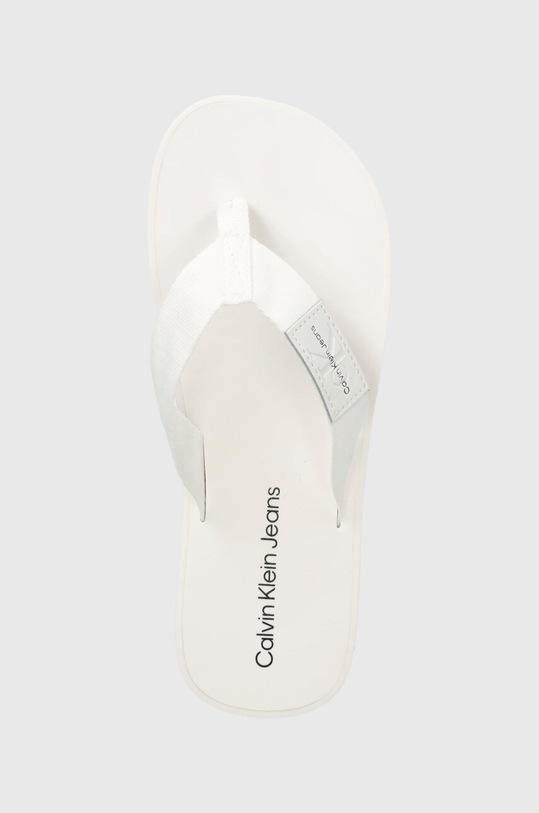 Calvin Klein Jeans japonki FLATFORM FLIPFLOP biały YW0YW00993
