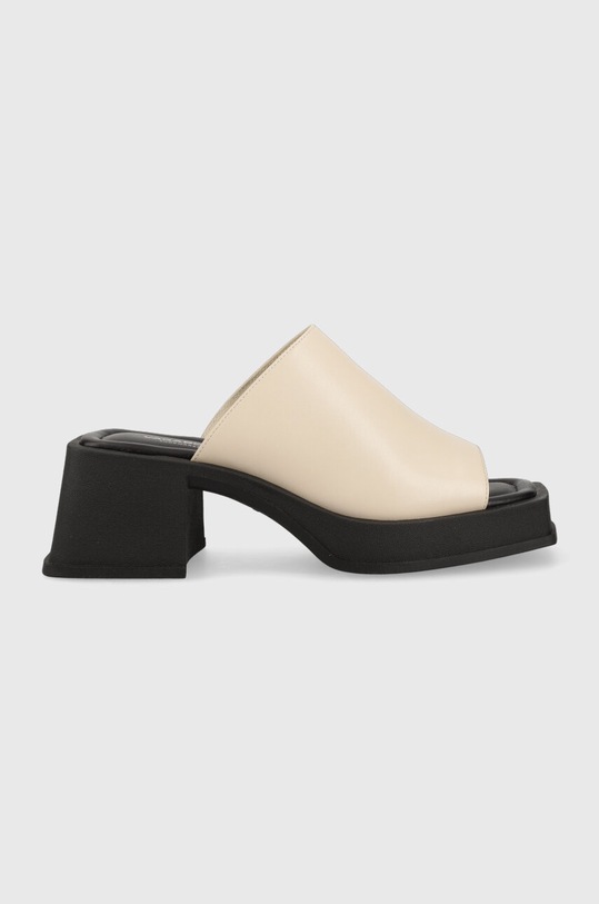 Vagabond Shoemakers klapki skórzane HENNIE słupek beżowy 5337.001.02