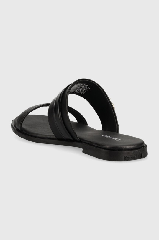 Obuwie Calvin Klein klapki skórzane ALMOND SLIDE W/HW HW0HW01482 czarny