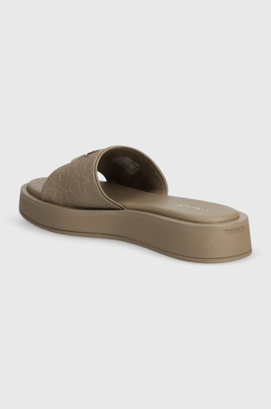 Obuwie Calvin Klein klapki DRESS FLATFORM W/HW - JQ HW0HW01488 beżowy