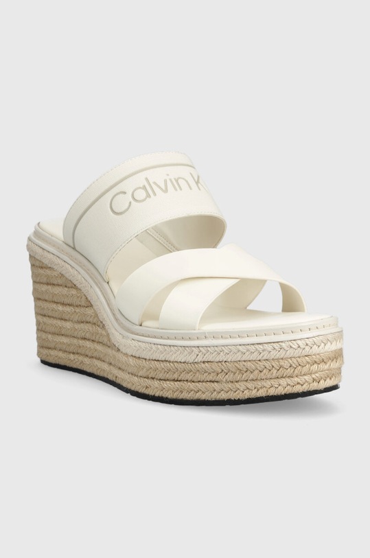 Calvin Klein klapki WEDGE 50HH - HE HW0HW01498 biały SS23