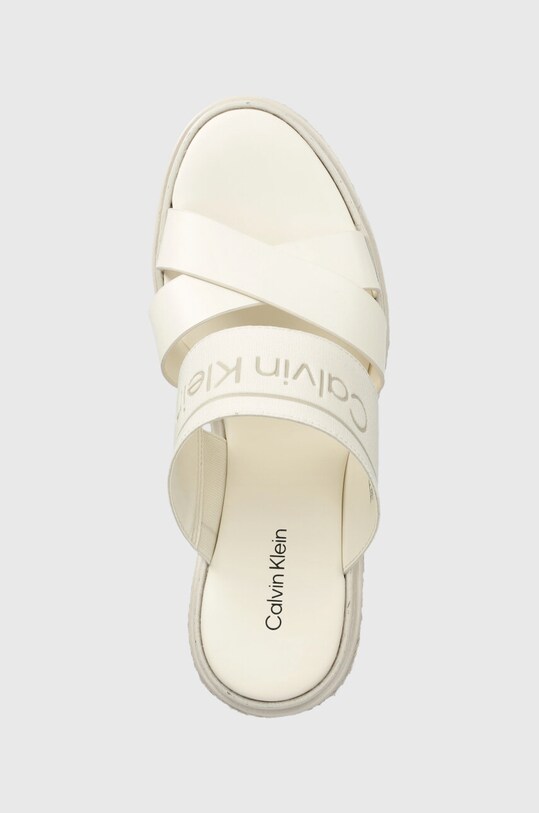 Calvin Klein klapki WEDGE 50HH - HE biały HW0HW01498