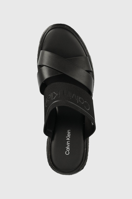 Παντόφλες Calvin Klein WEDGE 50HH - HE μαύρο HW0HW01498