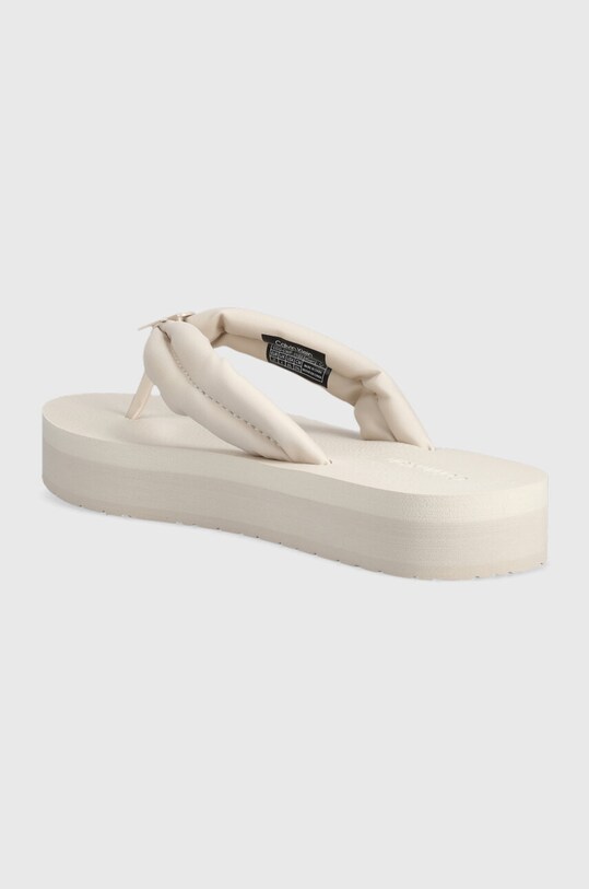 Scarpe Calvin Klein infradito FLATFORM FLIP FLOP W/HW HW0HW01503 beige