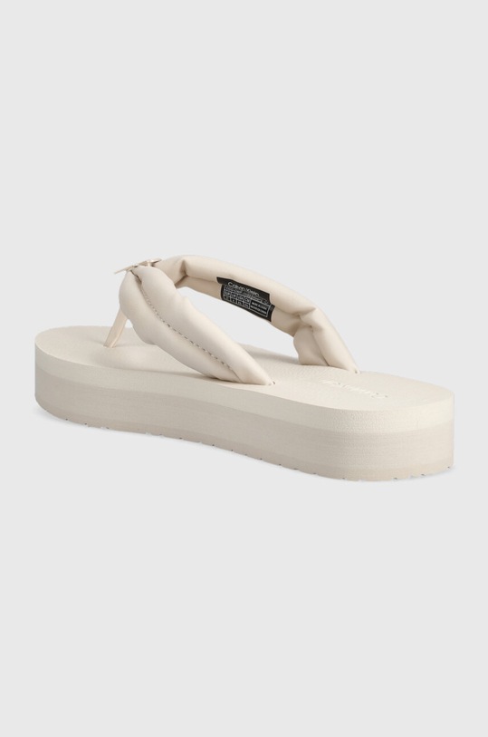Obuv Žabky Calvin Klein FLATFORM FLIP FLOP W/HW HW0HW01503 béžová