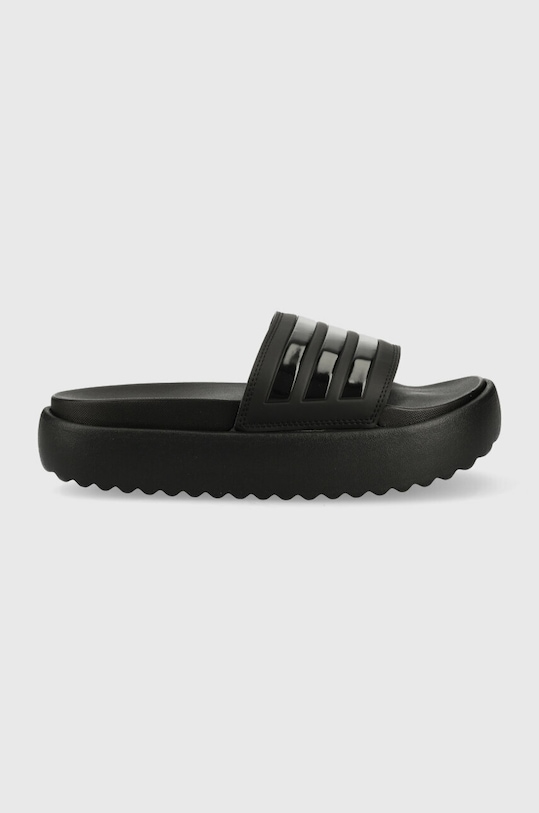 Шлепанцы adidas Adilette платформа чёрный HQ6179