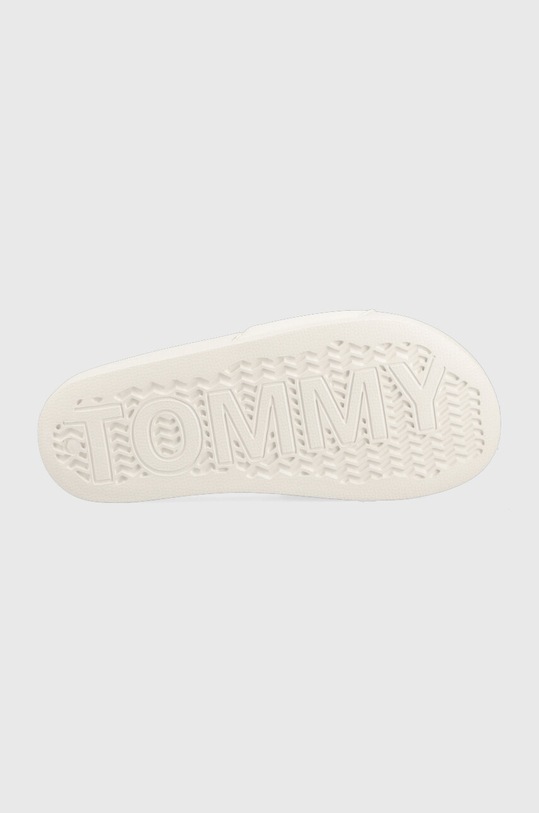 Pantofle Tommy Jeans FLAG PRINT POOL SLD EN0EN02108 bílá