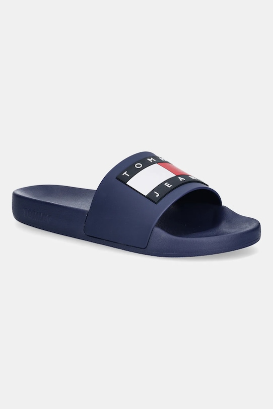 Tommy Jeans klapki FLAG POOL SLD ESS syntetyczny granatowy EN0EN02115