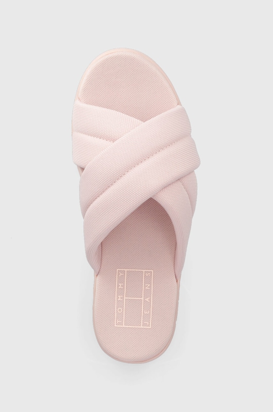 Pantofle Tommy Jeans růžová EN0EN02116