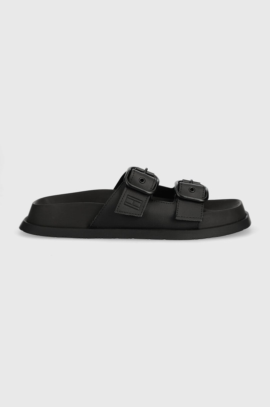 Tommy Jeans papuci FANCY SANDAL imitatie de piele negru EN0EN02136