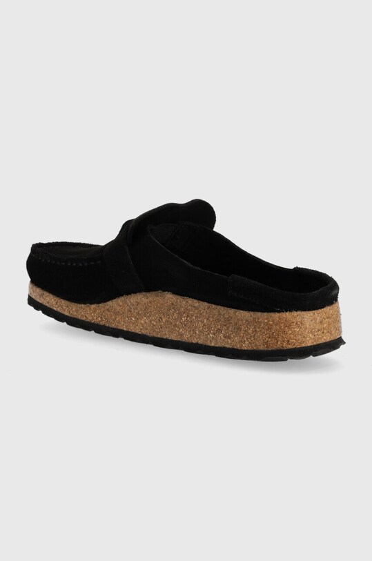 Взуття Замшеві шльопанці Birkenstock Buckley 1017826 чорний